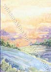 LABEL - SUNSET OVER VINEYARD